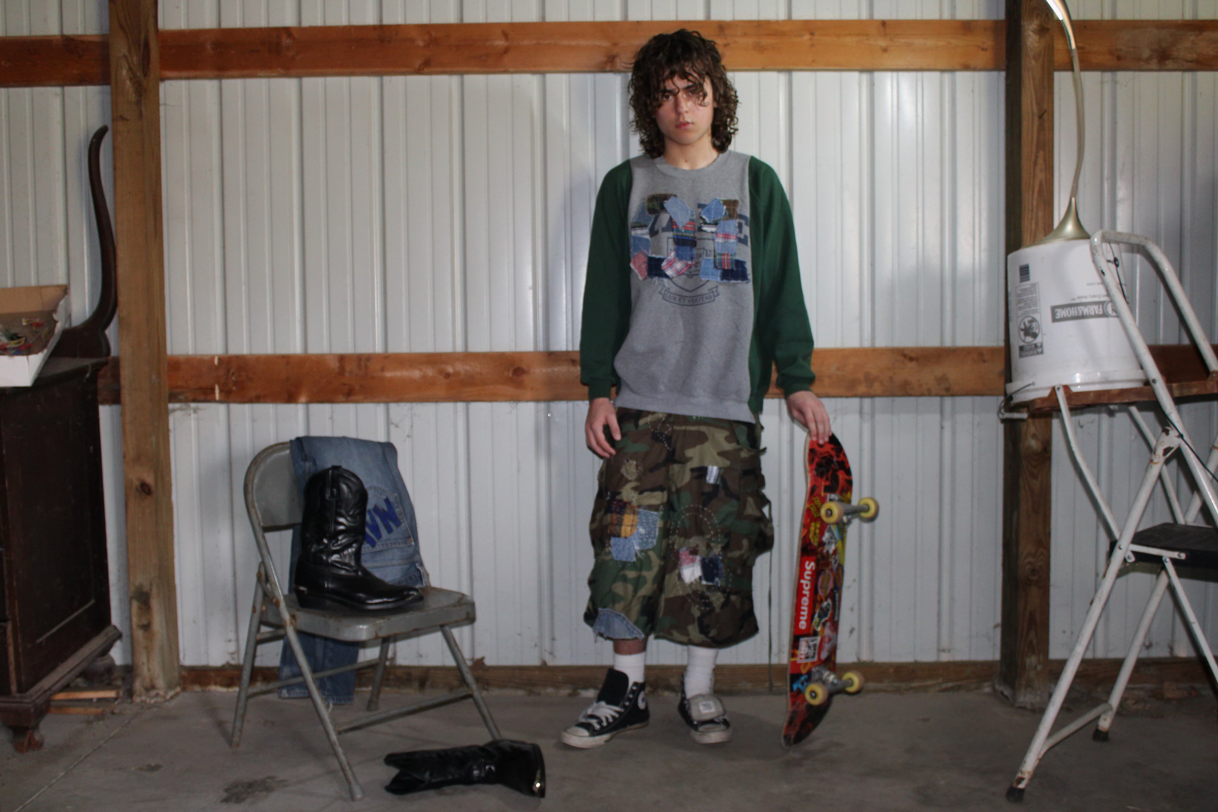 “01” Patchwork Sweatshirt