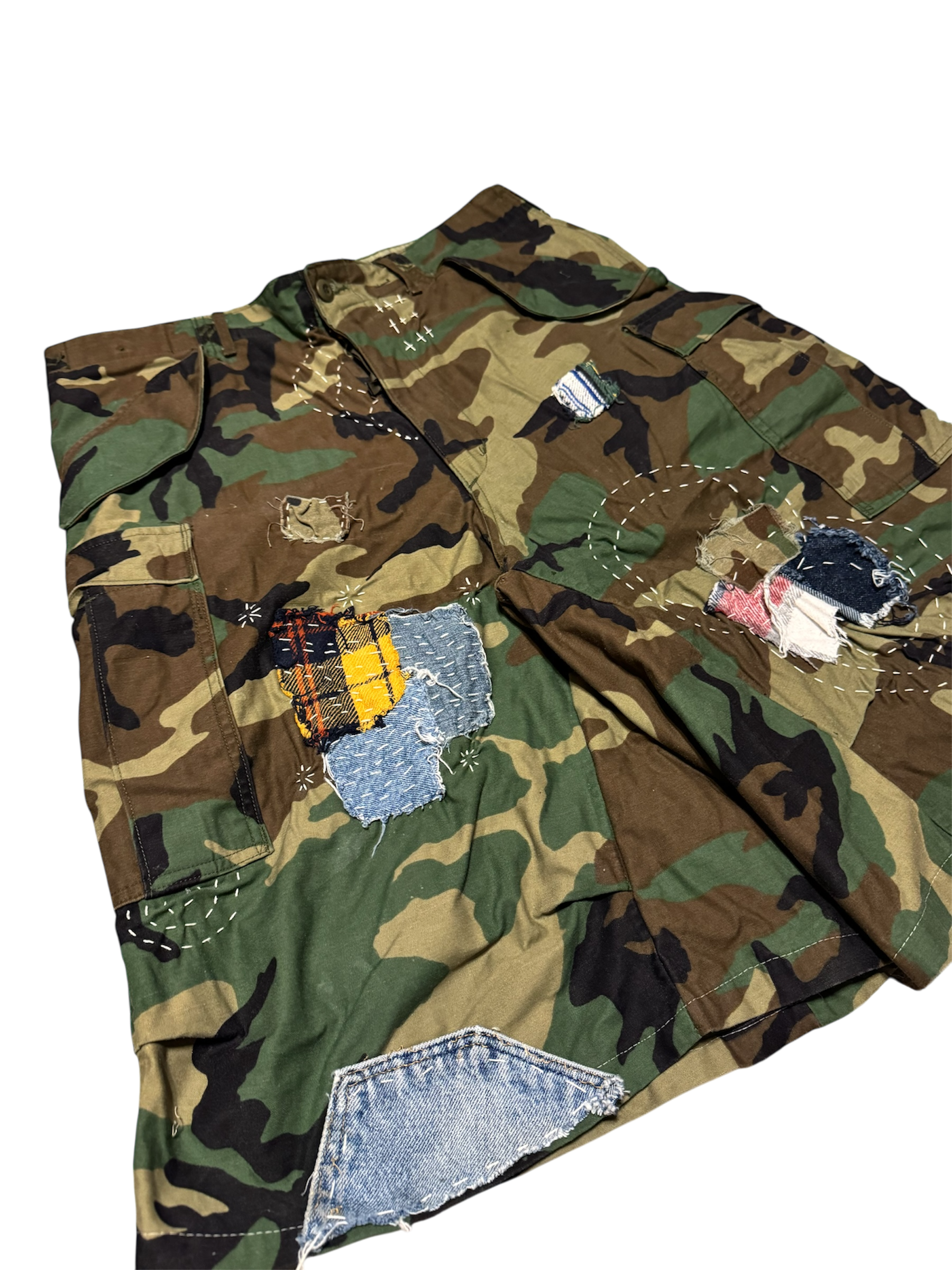 Camo Sashiko Shorts